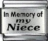 In memory of my niece - laser Italian charm - Click Image to Close